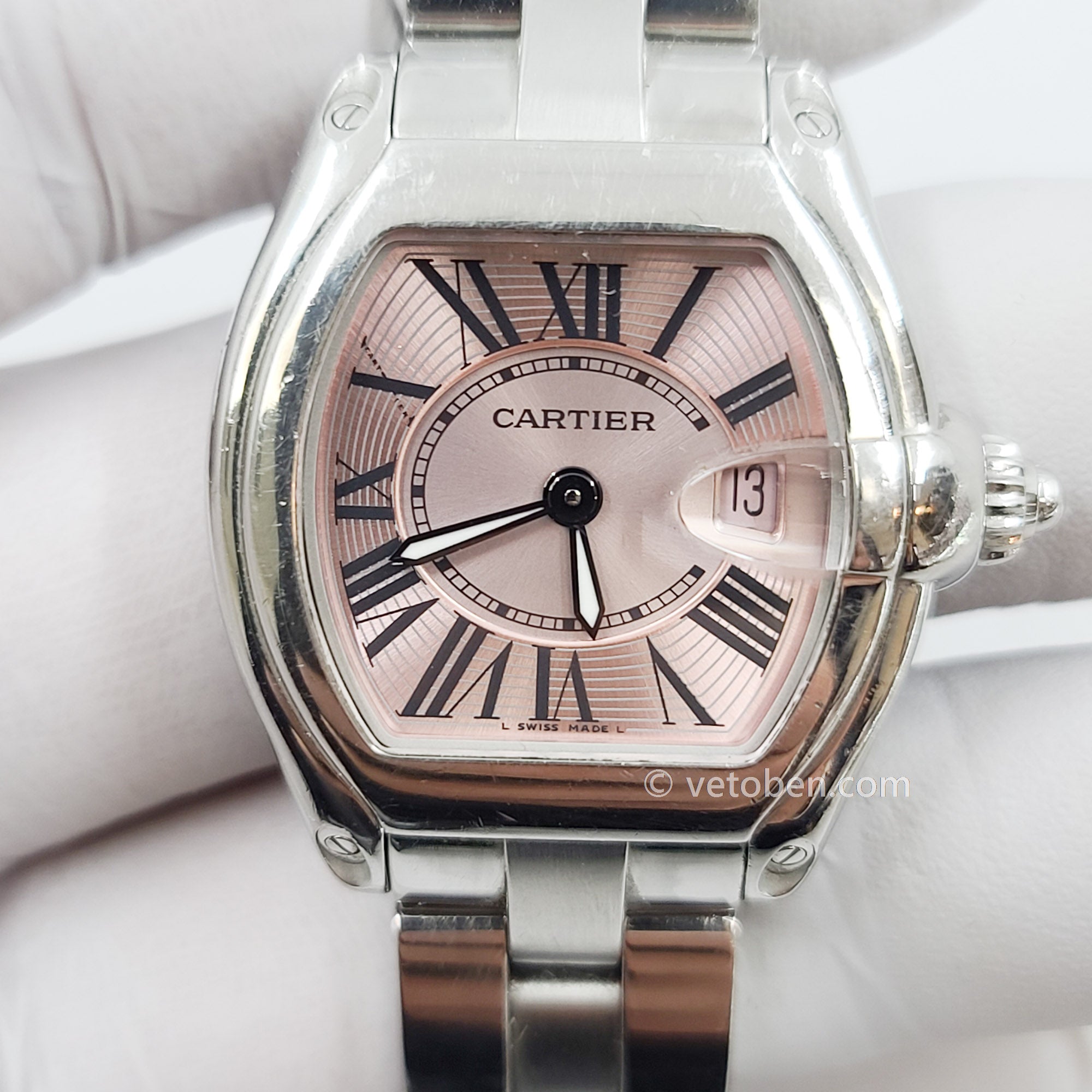 Cartier Roadster Stainless Steel Quartz 32mm Womens Watch
