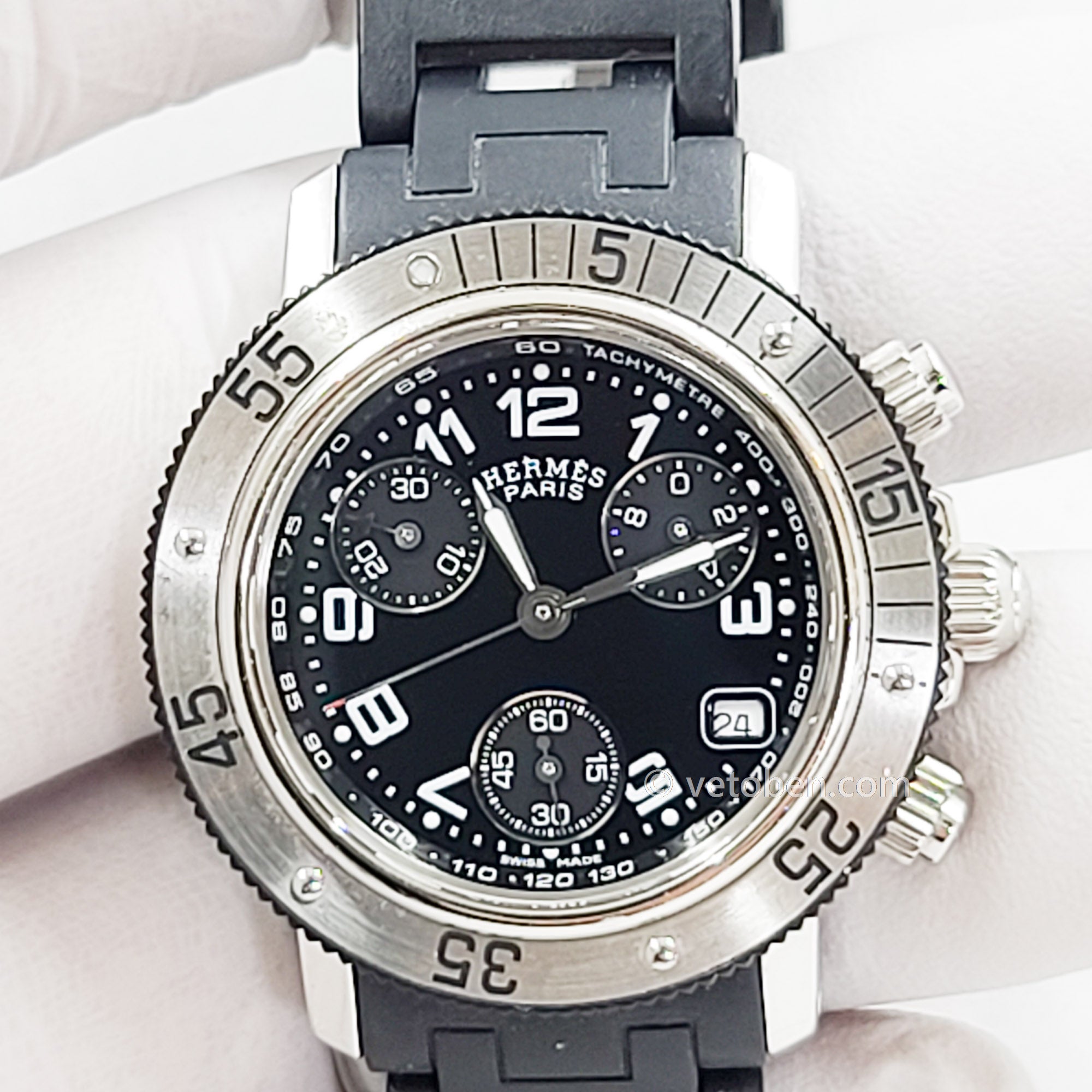 Authentic Hermes Clipper Diver Chronograph