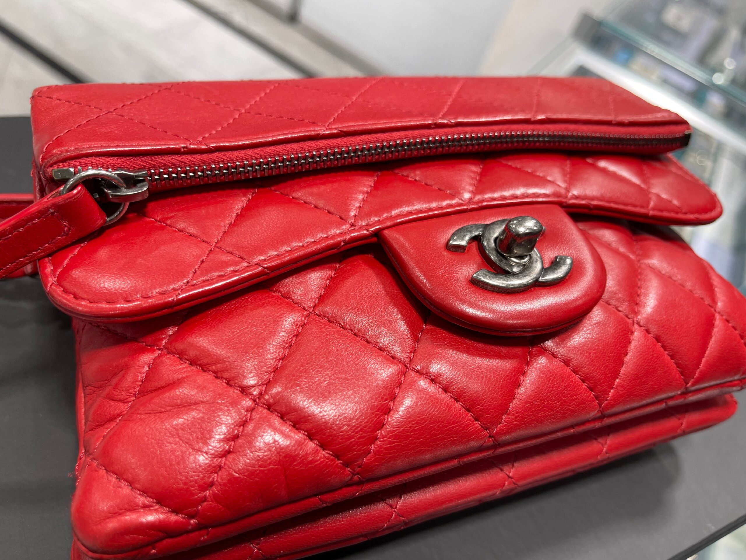 Chanel Paris-Salzburg Zip Multi Flap Bag Quilted Lambskin Mini 2015-2016