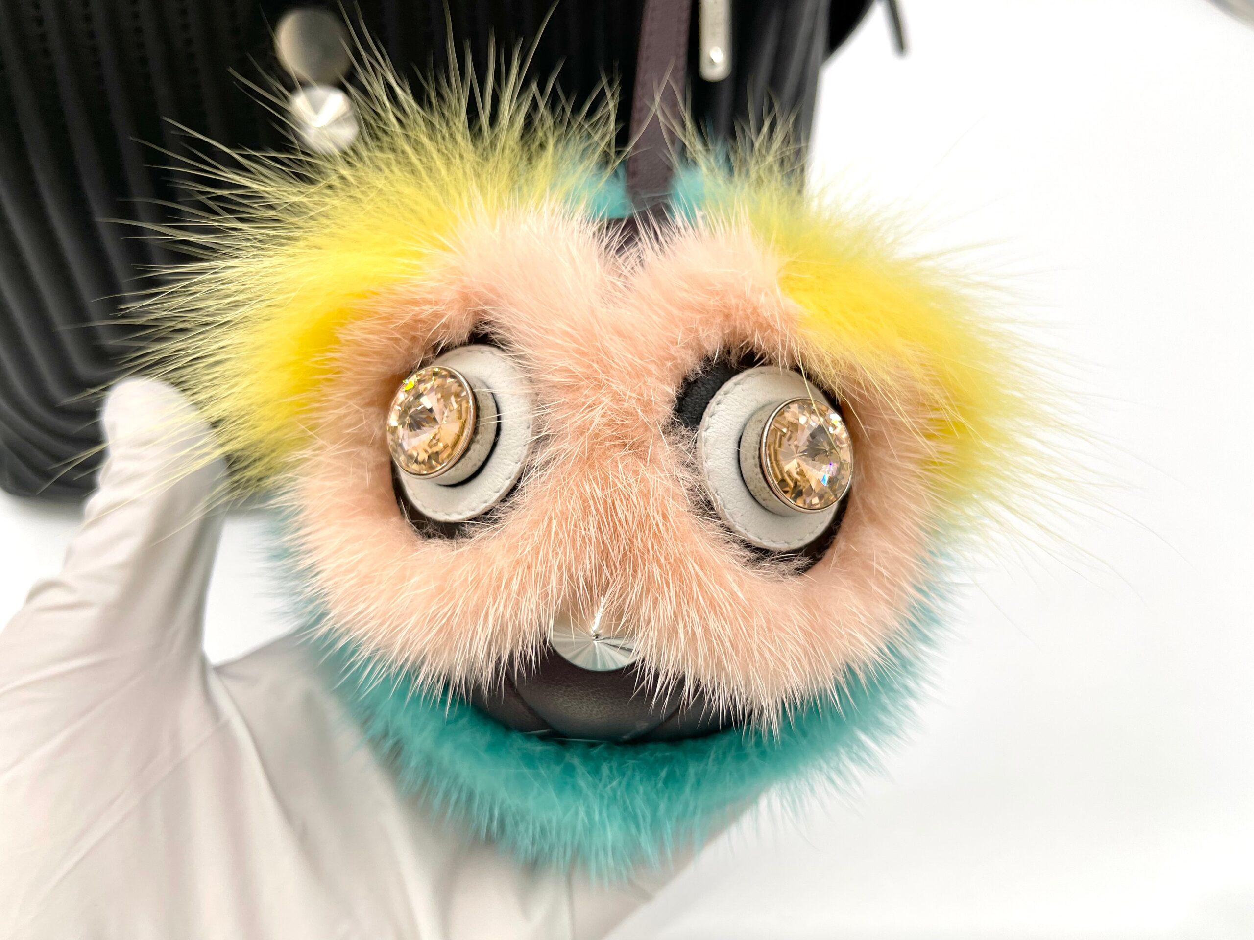 FENDI black quilted leather DOTCOM CLICK SMALL Shoulder Bag