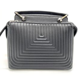 FENDI black quilted leather DOTCOM CLICK SMALL Shoulder Bag
