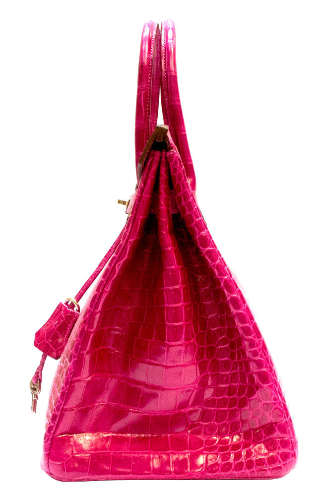 Hermes Birkin Bag 35cm Scheherazade Porosus Crocodile Silver Hardware