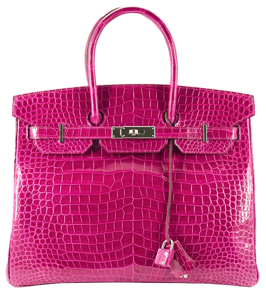 Hermes Birkin Bag 35cm Scheherazade Porosus Crocodile Silver Hardware